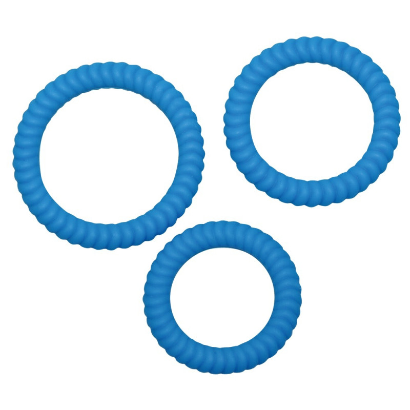 You2Toys Lot de 3 cockrings Lust Bleus